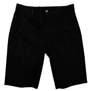 Ralph Lauren Women's Golf Length Walking Shorts Bermuda Flat Front Black Size 10